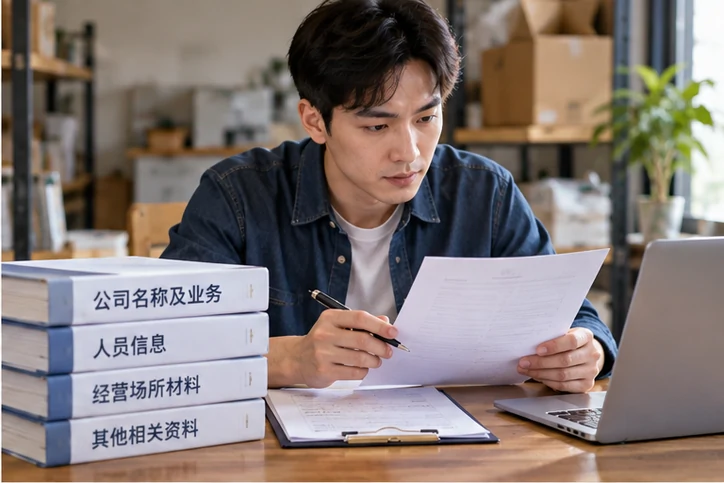 创业者一起整理开办计划的服务场景示意