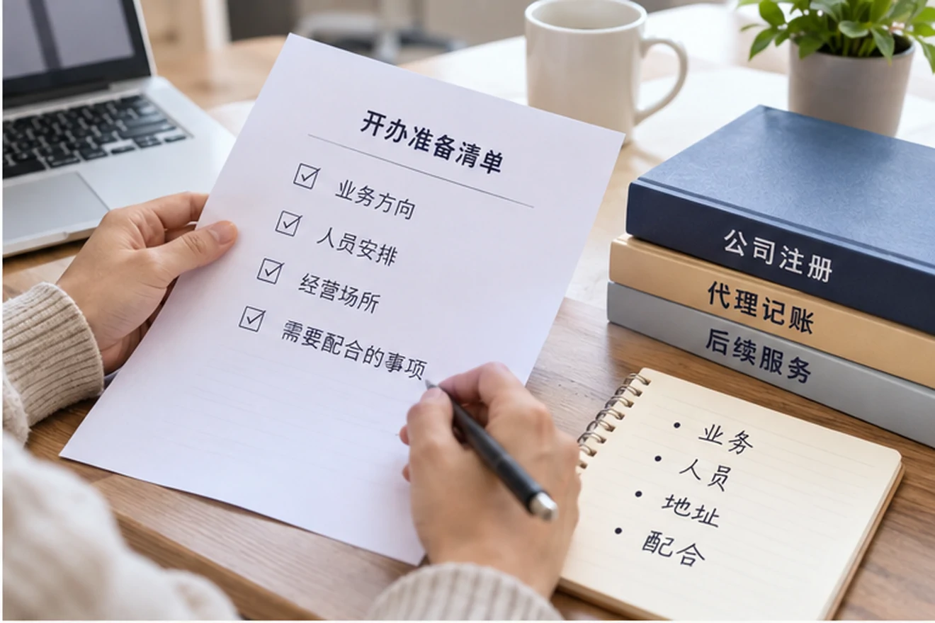 创业者一起整理开办计划的服务场景示意