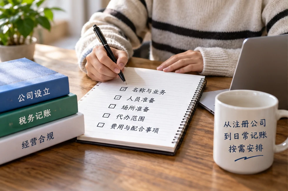 创业者一起整理开办计划的服务场景示意