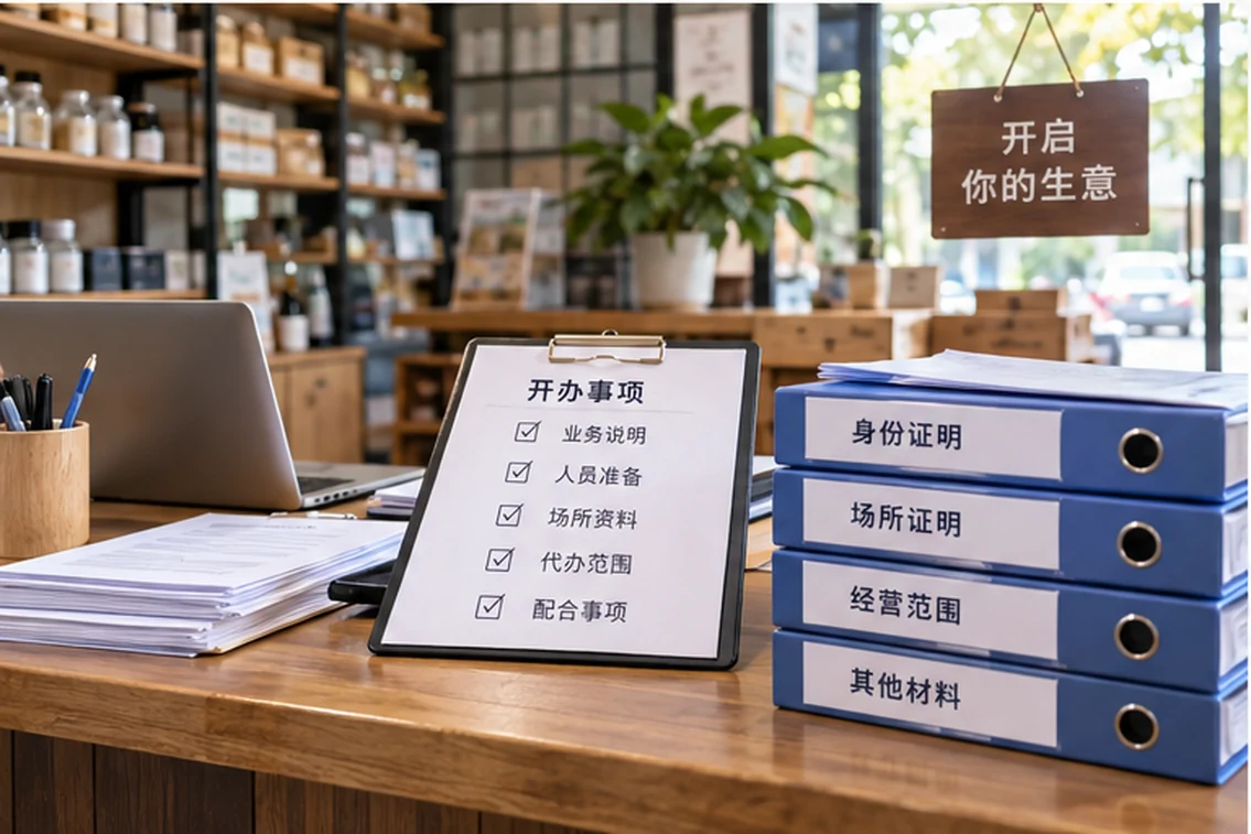 创业者一起整理开办计划的服务场景示意