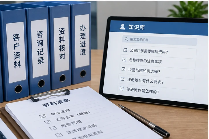 在线客服接待与咨询整理的服务场景示意