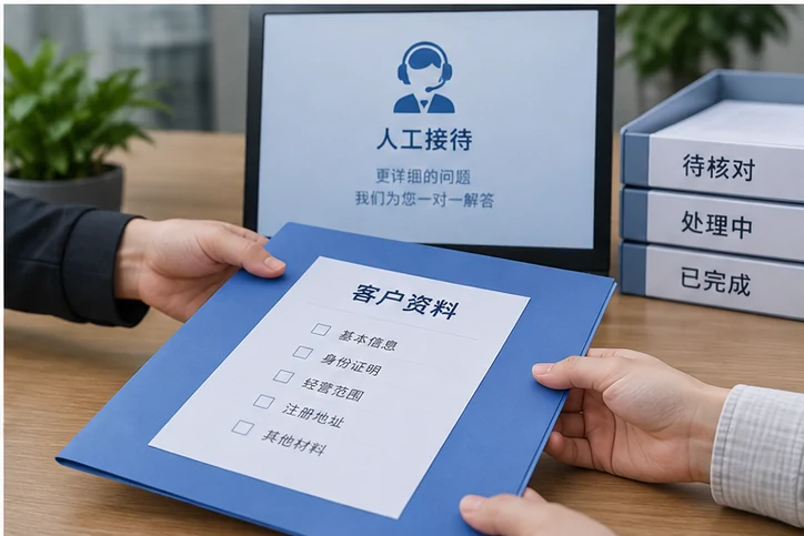 在线客服接待与咨询整理的服务场景示意
