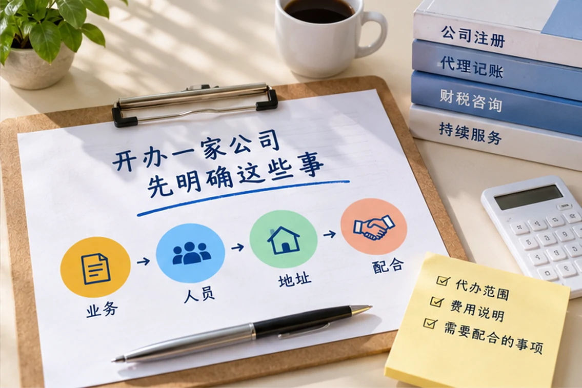 创业者一起整理开办计划的服务场景示意