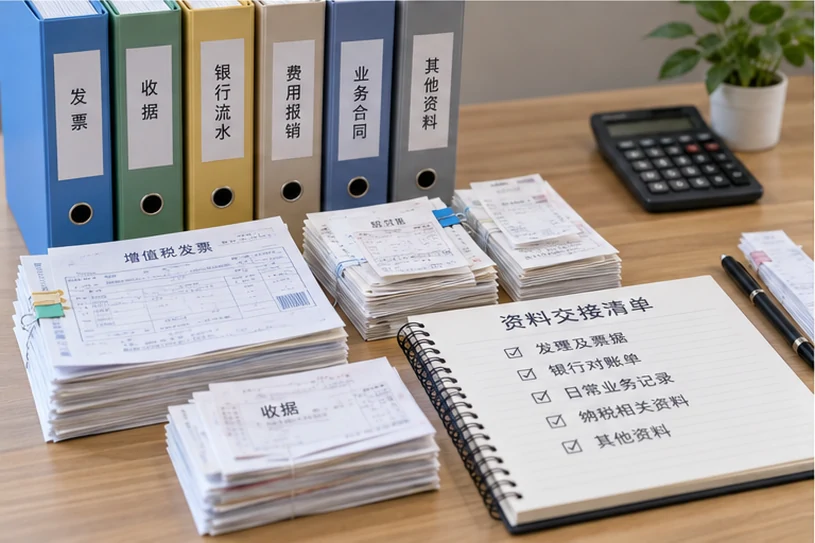 整理企业票据与日常账务资料的服务场景示意