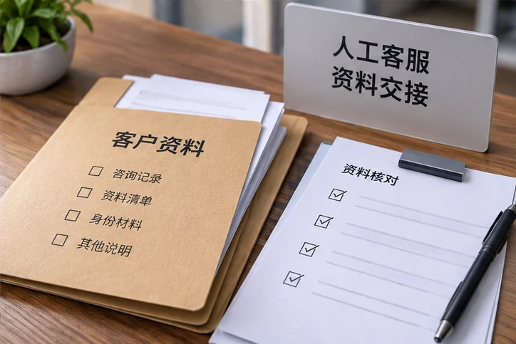在线客服接待与咨询整理的服务场景示意