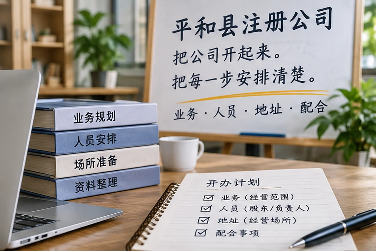 创业者一起整理开办计划的服务场景示意