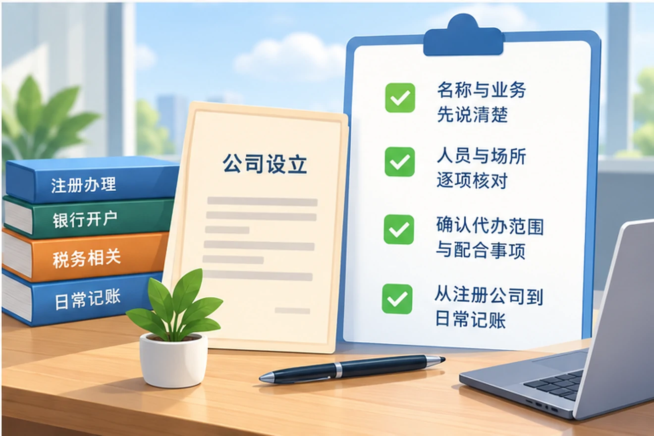 创业者一起整理开办计划的服务场景示意