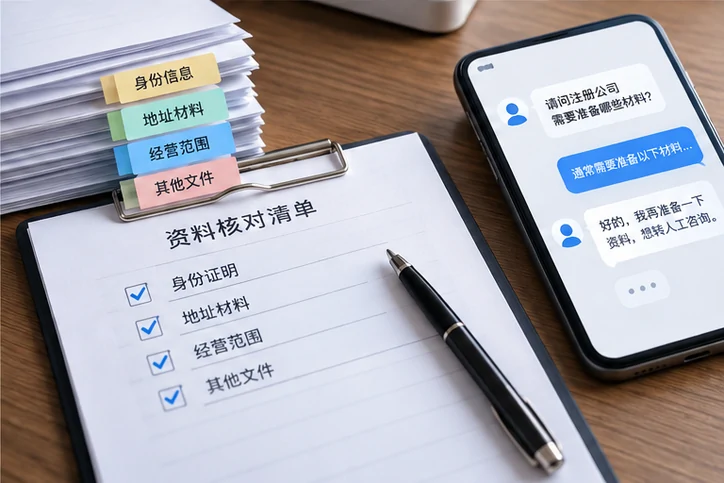 在线客服接待与咨询整理的服务场景示意