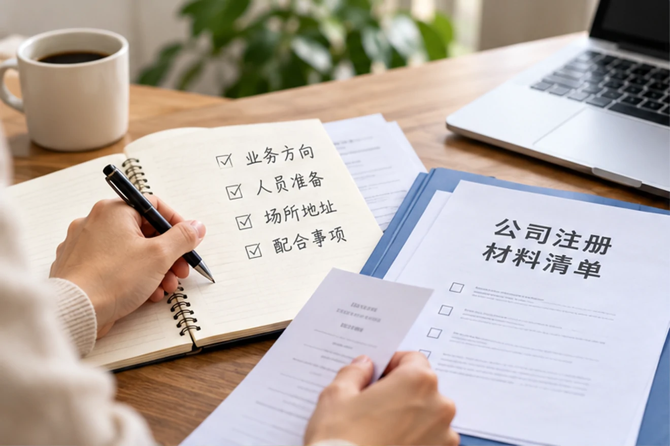 创业者一起整理开办计划的服务场景示意
