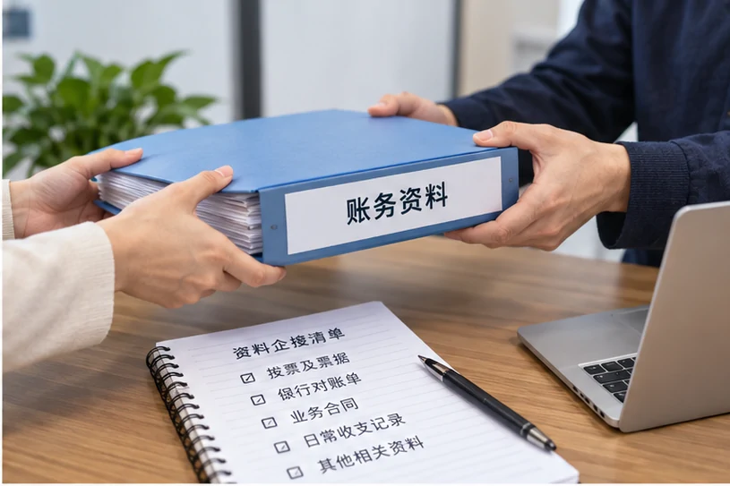 整理企业票据与日常账务资料的服务场景示意