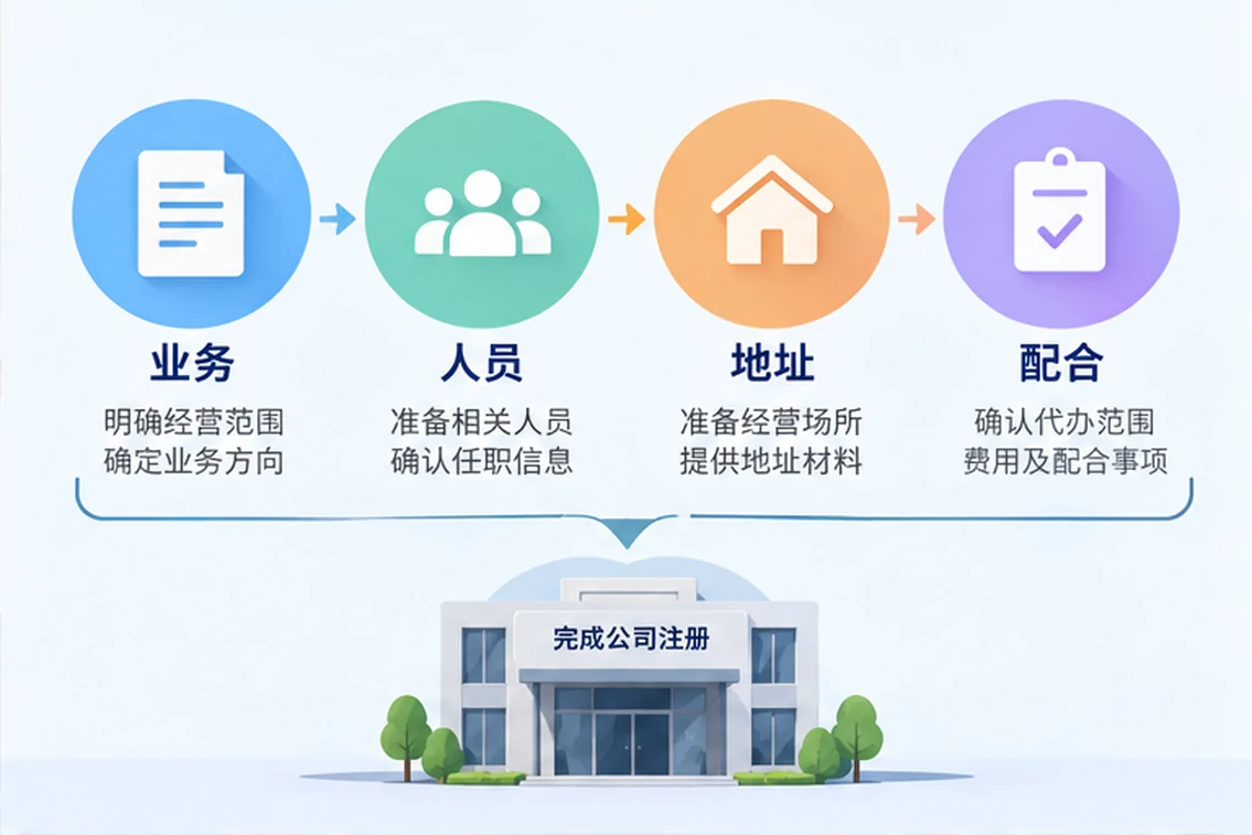 创业者一起整理开办计划的服务场景示意