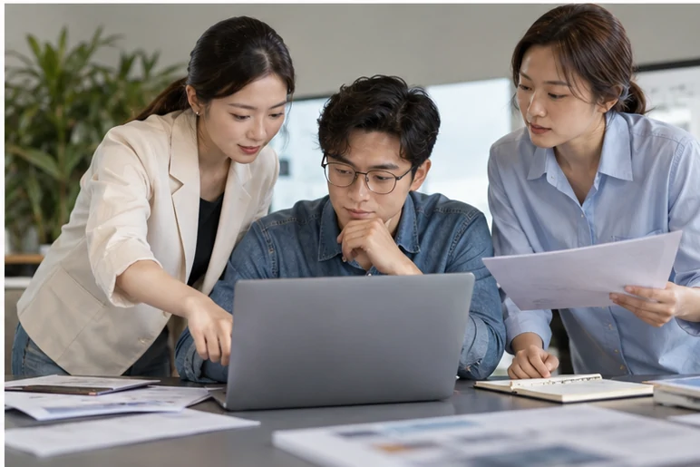 企业网站展示业务与服务信息的场景示意