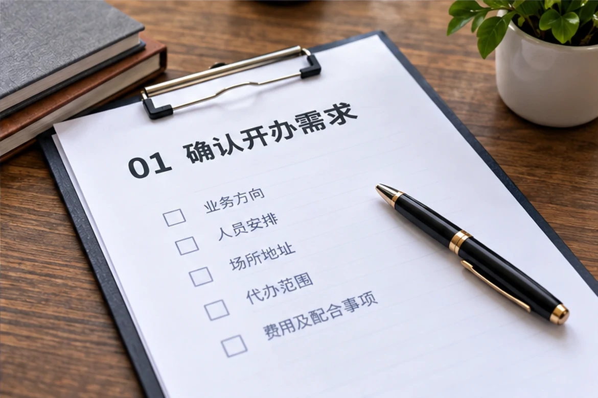 创业者一起整理开办计划的服务场景示意
