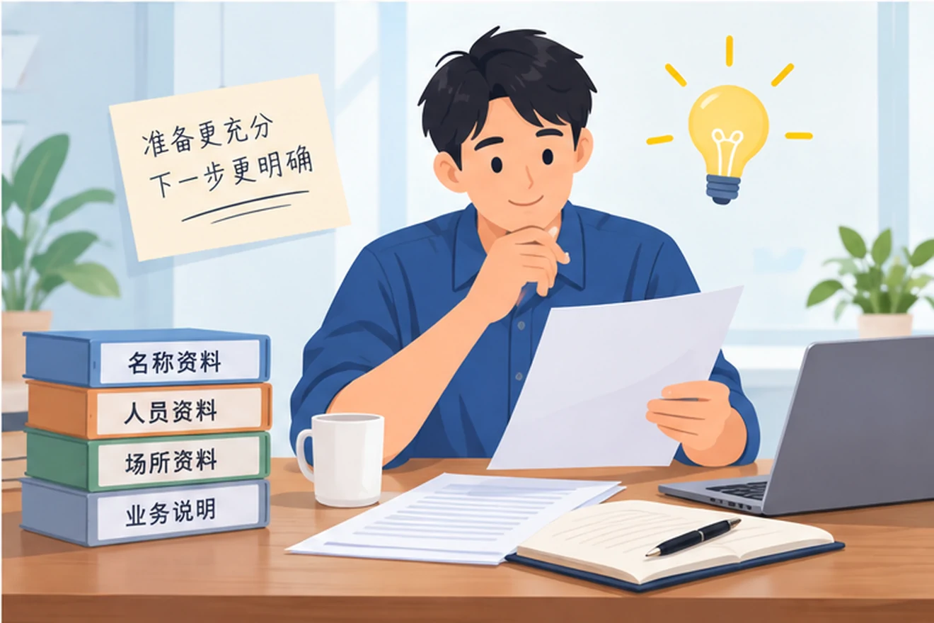 创业者一起整理开办计划的服务场景示意