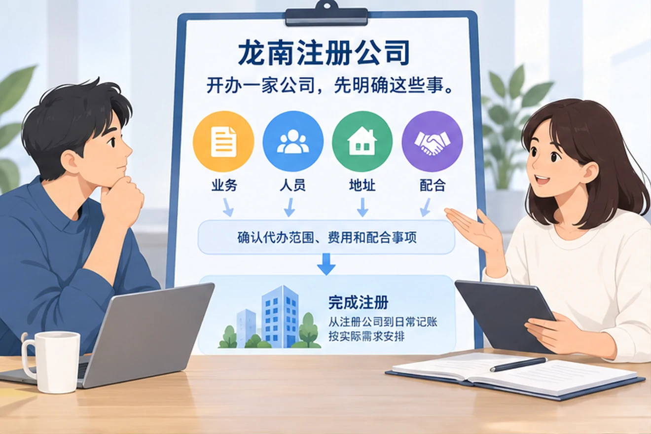 创业者一起整理开办计划的服务场景示意