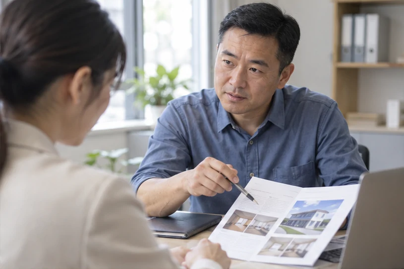 企业网站展示业务与服务信息的场景示意