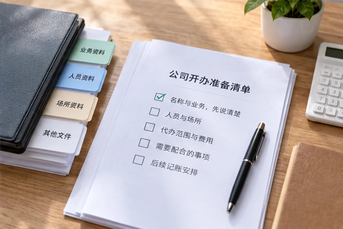 创业者一起整理开办计划的服务场景示意