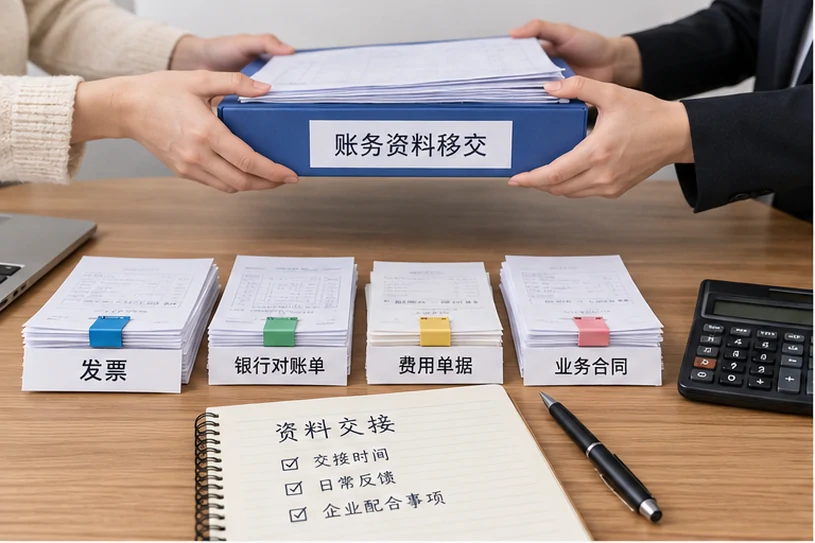 整理企业票据与日常账务资料的服务场景示意