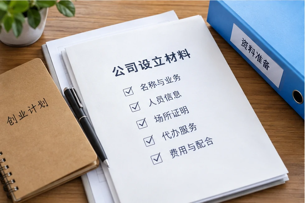 创业者一起整理开办计划的服务场景示意