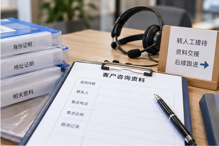 在线客服接待与咨询整理的服务场景示意