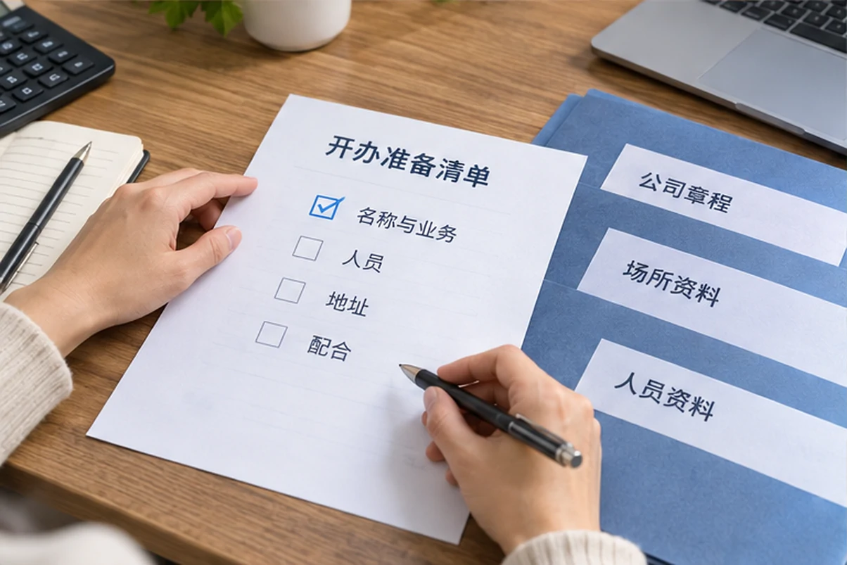 创业者一起整理开办计划的服务场景示意