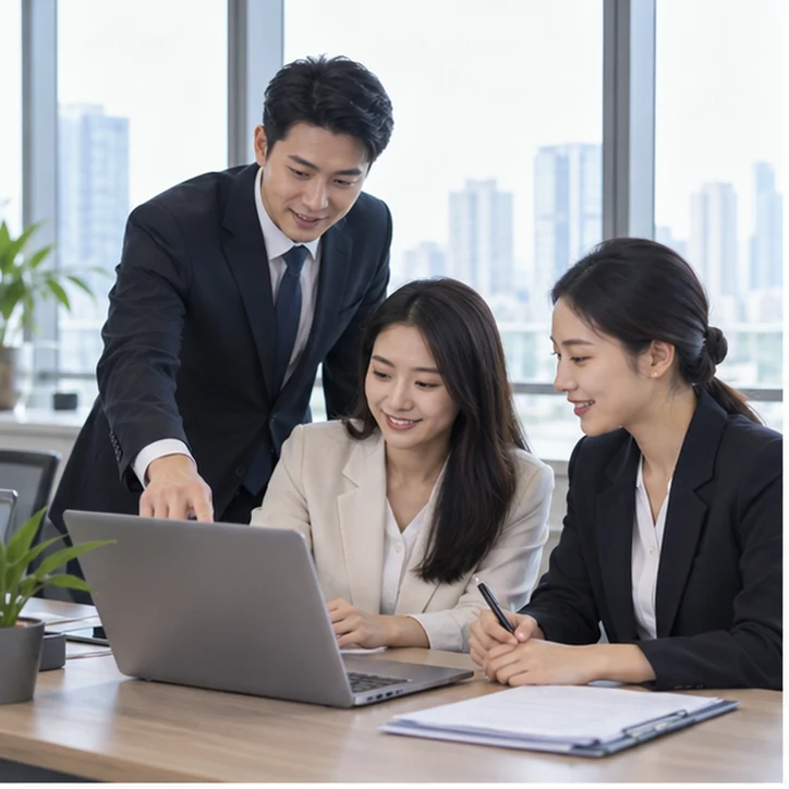企业网站展示业务与服务信息的场景示意