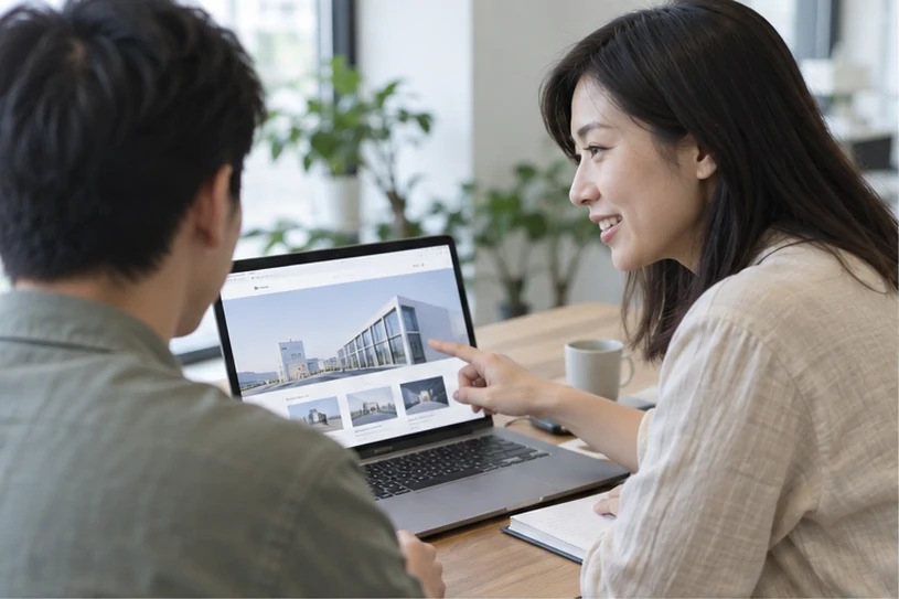 企业网站展示业务与服务信息的场景示意