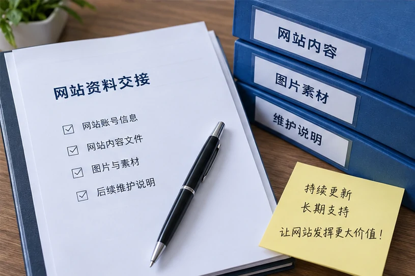企业网站展示业务与服务信息的场景示意