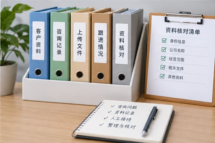 在线客服接待与咨询整理的服务场景示意