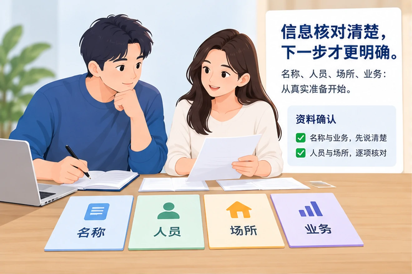 创业者一起整理开办计划的服务场景示意