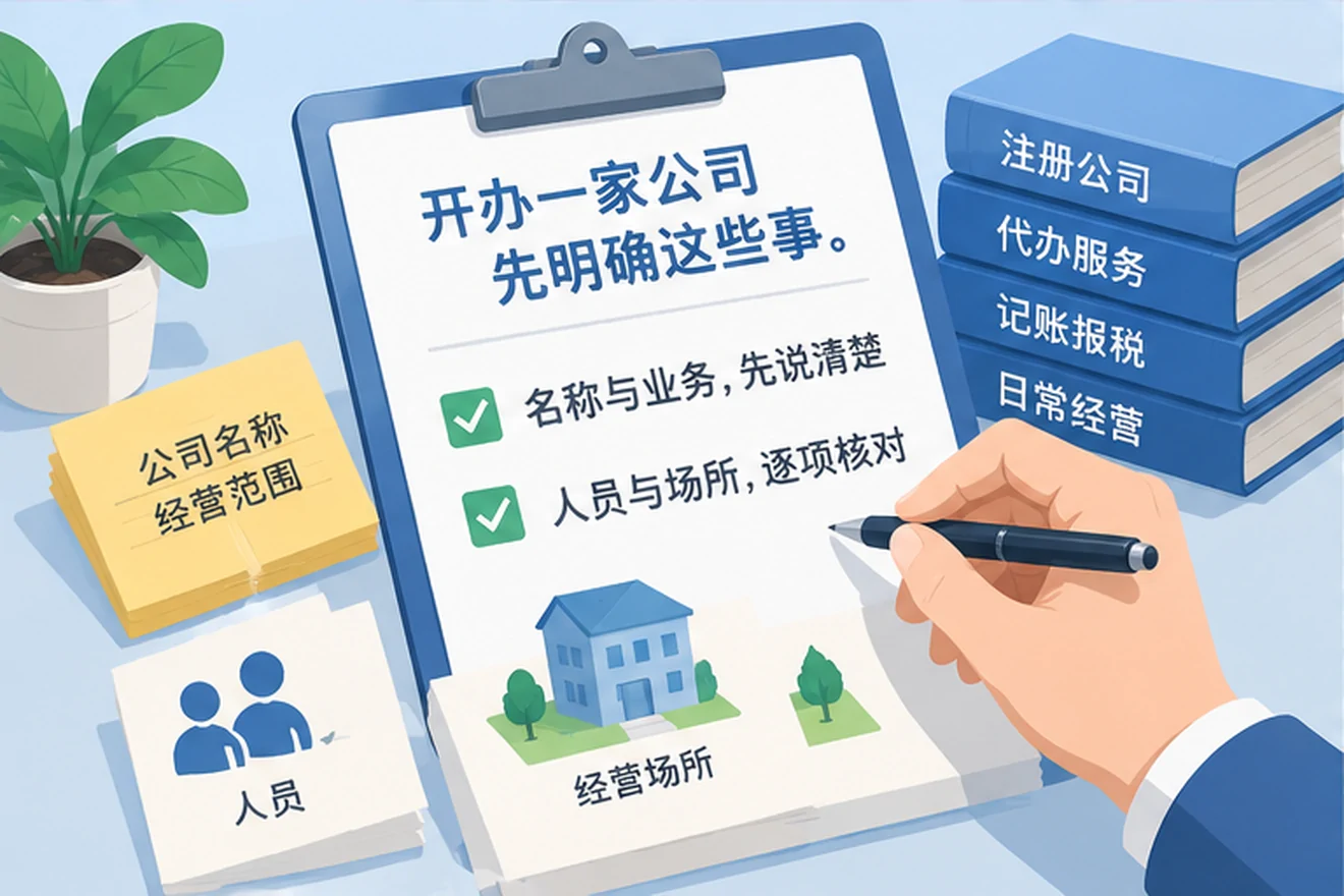 创业者一起整理开办计划的服务场景示意