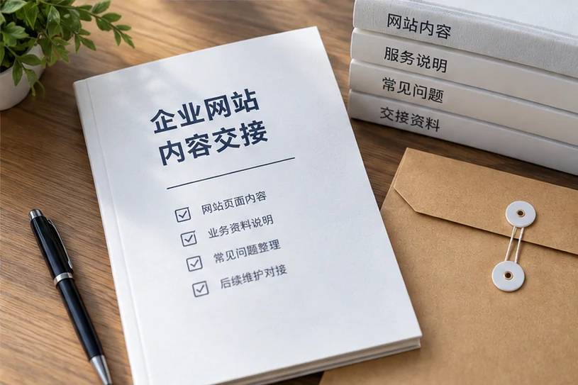 企业网站展示业务与服务信息的场景示意