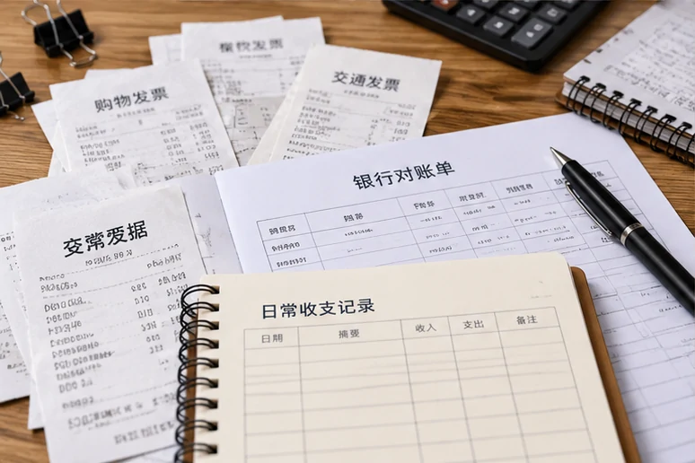 整理企业票据与日常账务资料的服务场景示意