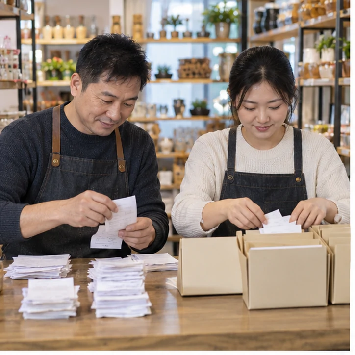 整理企业票据与日常账务资料的服务场景示意