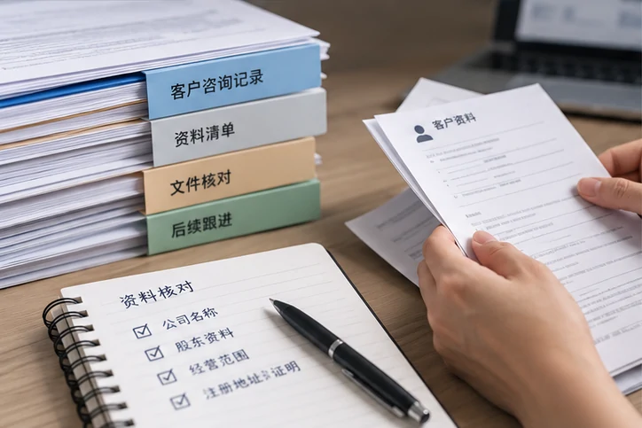 在线客服接待与咨询整理的服务场景示意