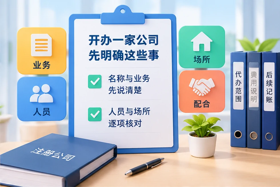 创业者一起整理开办计划的服务场景示意