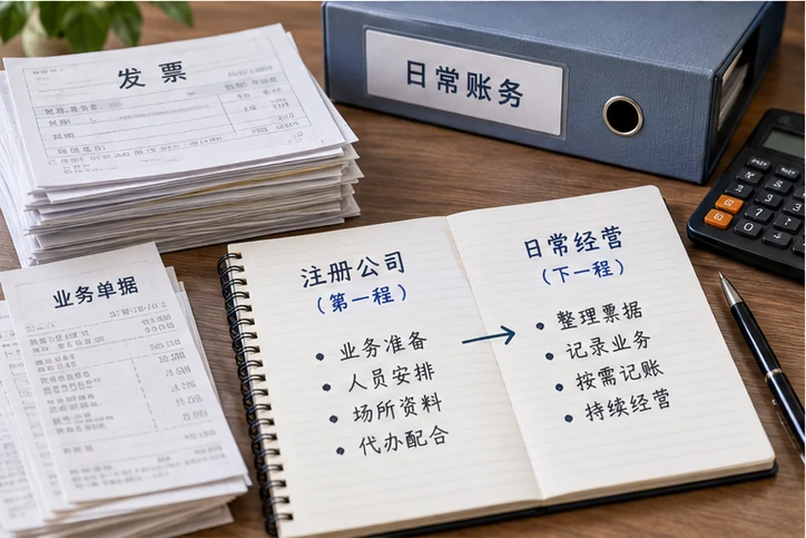 创业者一起整理开办计划的服务场景示意