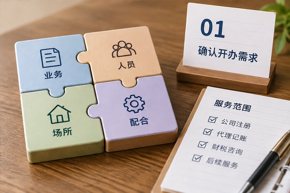 创业者一起整理开办计划的服务场景示意