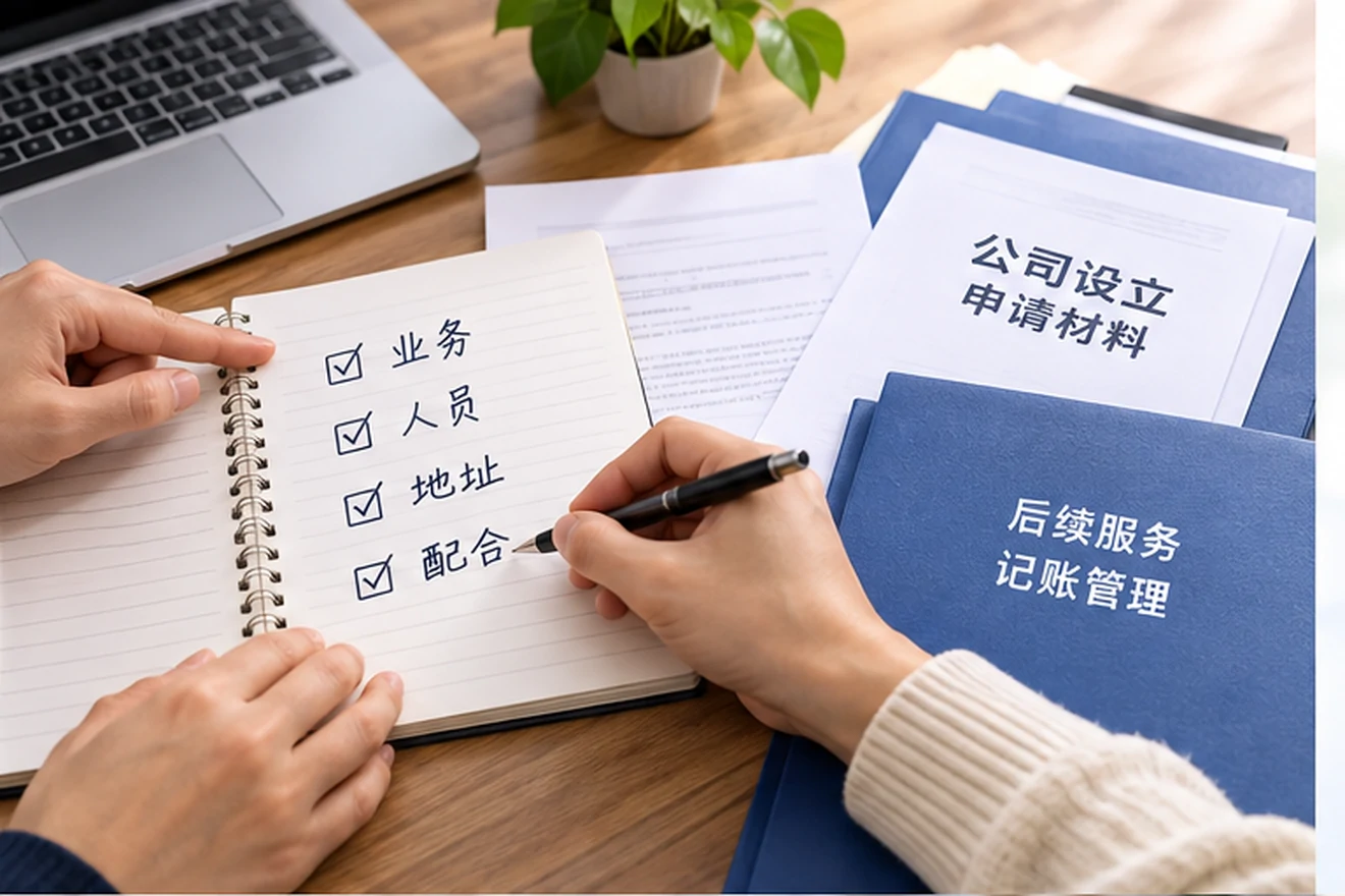 创业者一起整理开办计划的服务场景示意