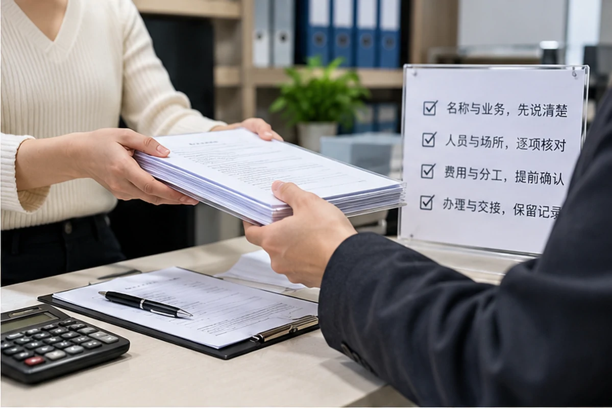 创业者一起整理开办计划的服务场景示意