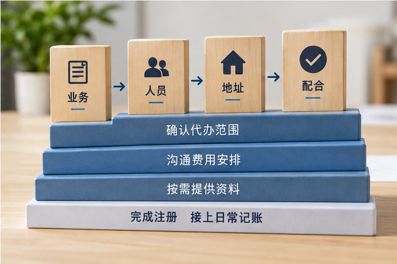 创业者一起整理开办计划的服务场景示意