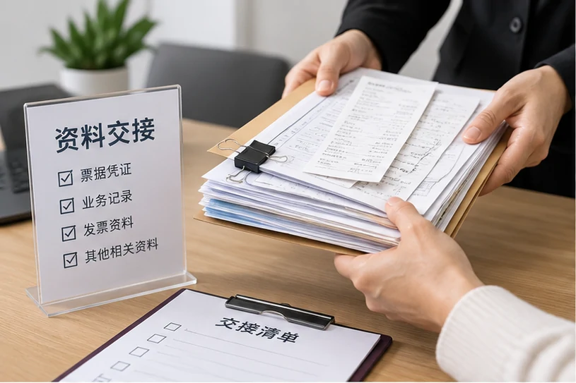 整理企业票据与日常账务资料的服务场景示意