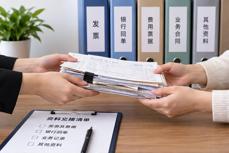 整理企业票据与日常账务资料的服务场景示意