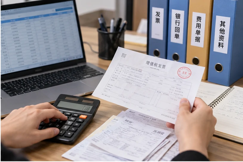 整理企业票据与日常账务资料的服务场景示意