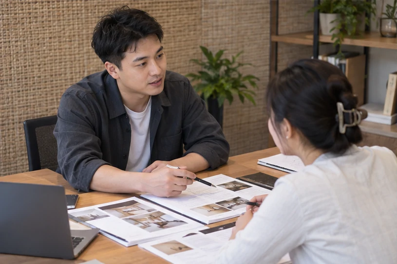 企业网站展示业务与服务信息的场景示意