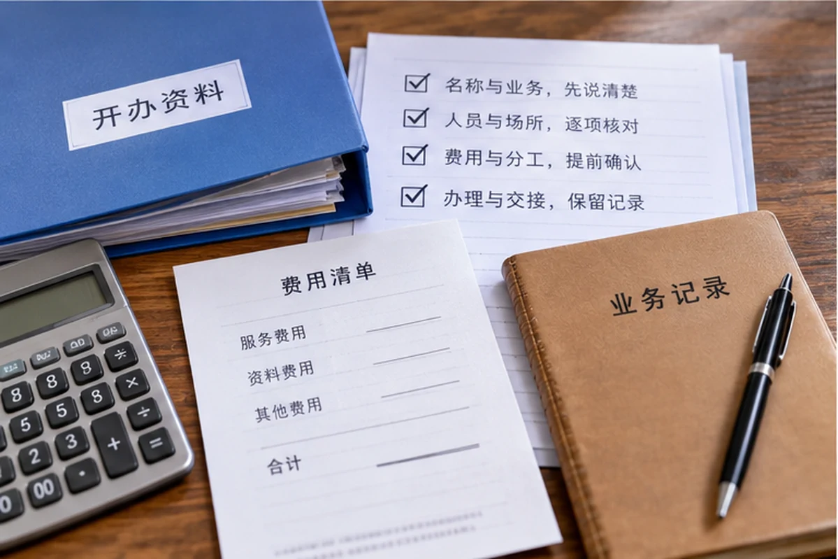 创业者一起整理开办计划的服务场景示意