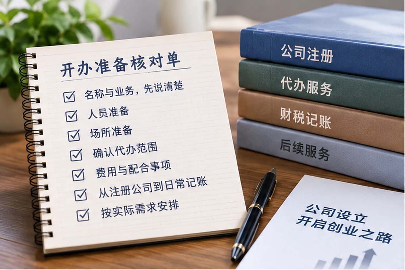 创业者一起整理开办计划的服务场景示意