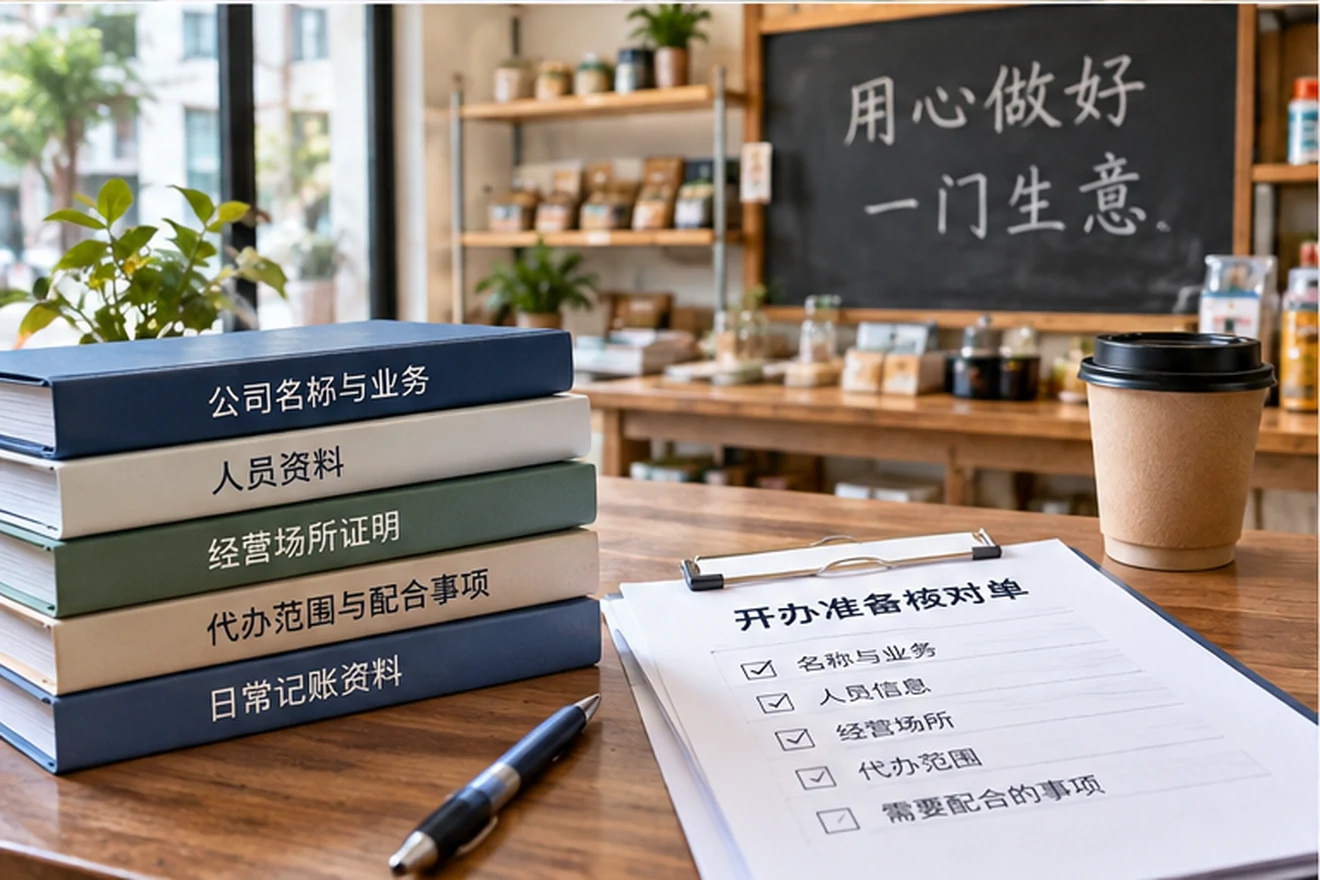 创业者一起整理开办计划的服务场景示意