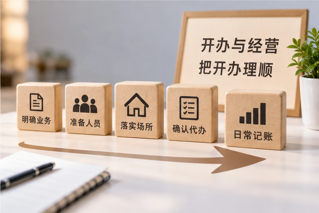 创业者一起整理开办计划的服务场景示意