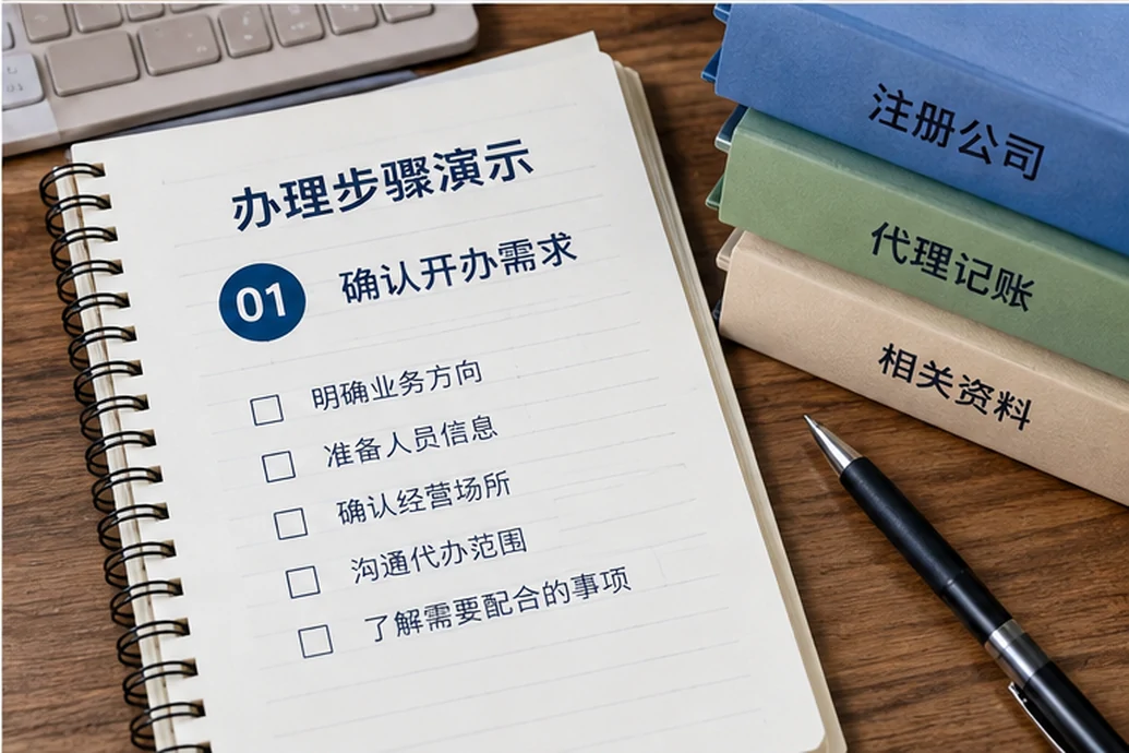 创业者一起整理开办计划的服务场景示意